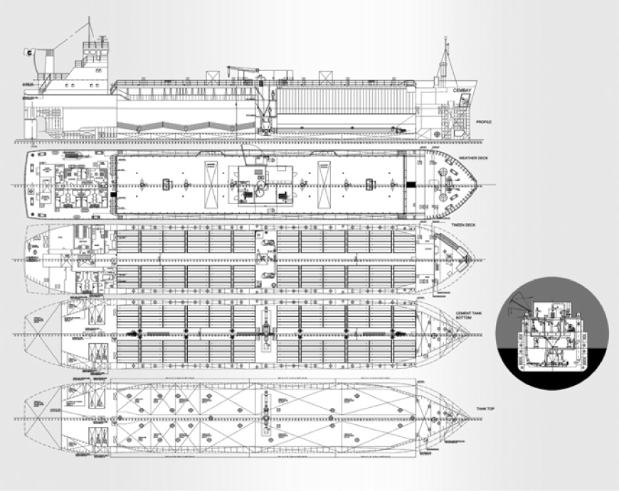 CEMSEA III cement carrier - technical draft